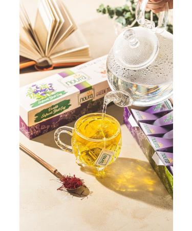 Noura Natural Saffron Green Tea in Cups Pack of 10 - Buy Online on GoSupps.com