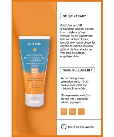 Luis Bien Anti-Spot Spf 50 | High Protection Moisturizing Sun Cream | 50 ml | For All Skin Types - Buy Online on GoSupps.com