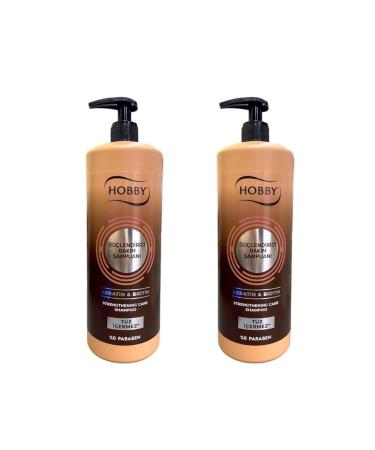 Hobby Hooby Keratin & Biotin Salt-Free Shampoo 1000 ML X 2 Pieces
