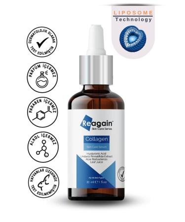 Reagain Anti-Wrinkle Plumping Collagen Hyaluronic Acid Algae Skin Care Serum 30 ml