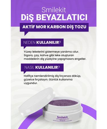 Smilekit Purple Teeth Whitening Gel (V34) & Purple Carbon Teeth Whitening Powder - Buy Online on GoSupps.com