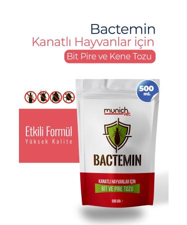 Munich Vet Bactemin Flea and Tick Powder for Birds 500 gr