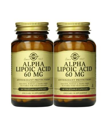 Solgar Alpha Lipoic Acid 60 Mg 60 Capsules 2 Pieces