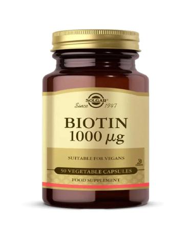 Solgar Biotin 1000 Mcg 50 Capsules - Buy Online on GoSupps.com