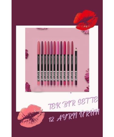 MUJGAN 12 Piece Set Colored Lip Pencil - Buy Online on GoSupps.com