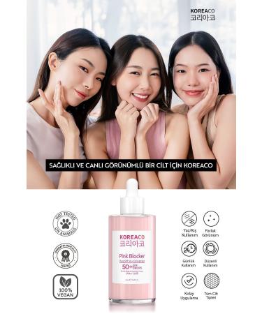 KOREACO Blocker Pink 0 Pure SPF 50+ Tone Equalizer High UVB+UVA Protection 50ml Sun Serum - Buy Online on GoSupps.com