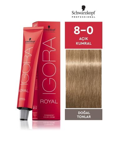 Igora Royal Natural Tones 8-0 Light Blonde Hair Dye 60 ml