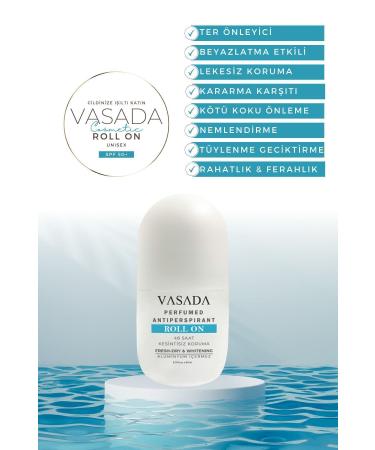 Vasada Anti-Sweat Odor Whitening Aluminum-Free Unisex Roll-on 50 ml - Buy Online on GoSupps.com
