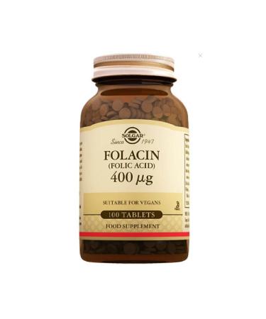 Solgar Folic Acid (folacin) 400 Mcg 100 Tablets (folic Acid) Skt:07-2024 - Buy Online on GoSupps.com