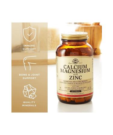 Solgar Calcium Magnesium Plus Zinc 100 Tablets - Buy Online on GoSupps.com