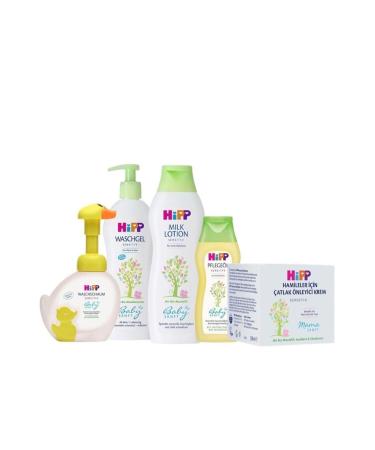 Hipp Hair and Body Bath Gel 400 Ml Lotion 350 Ml Oil 200 Ml Stretch Mark Cream 200 Ml Foam 250 ml
