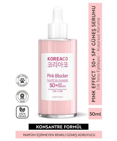 KOREACO Blocker Pink 0 Pure SPF 50+ Tone Equalizer High UVB+UVA Protection 50ml Sun Serum - Buy Online on GoSupps.com