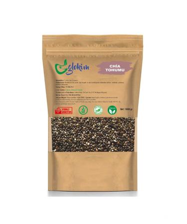 GLOKIM Chia Seeds 1000 Gr - Gluten Free 1 Kg - Buy Online on GoSupps.com
