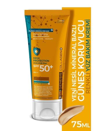 Piar Genesis High Protection Collagen Anti-Blemish Tone Equalizer SPF 50 Tinted Face Sunscreen 75 ml