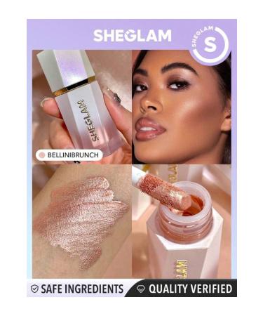 SHEGLAM GLOW BLOOM LIQUID HIGHLIGHTER -BELLINI BRUNCH Vegan Gluten Alcohol paraben free