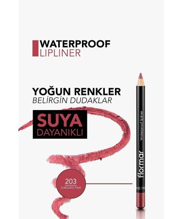 Flormar Lip Pencil Waterproof Lipliner 203 Subdued Pink 47000037 - Buy Online on GoSupps.com