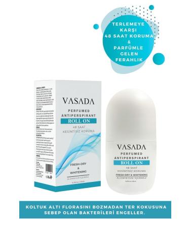 Vasada Anti-Sweat Odor Whitening Aluminum-Free Unisex Roll-on 50 ml - Buy Online on GoSupps.com