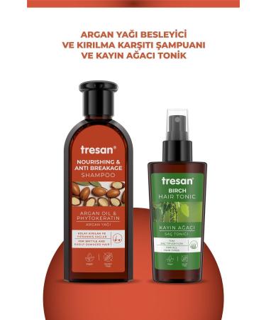 Tresan Argan Oil Nourishing and Anti-Breakage Care Shampoo 300 ml Tresan Tree Extract Hair Tonic