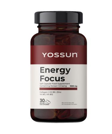 yossun ENERGY FOCUS Softgel Supplement Containing Korean Ginseng - Buy Online on GoSupps.com