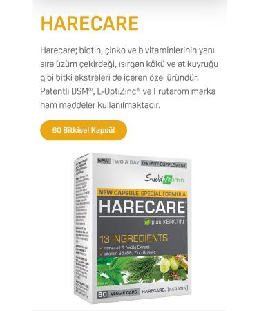 Vitamin Harecare 60 Tablets Hair Vitamin in Water - Buy Online on GoSupps.com
