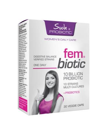 Water Vitamin Water Probiotic Fem Biotic 30 Herbal Capsules Probiotic and Prebiotic