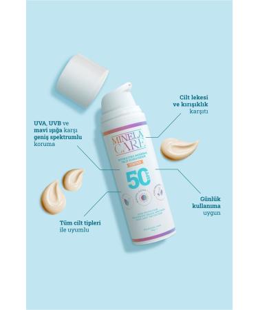 Minelacare Hyaluronic Acid Organic Mineral Filter Tinted Skin Tone Equalizer Face Sun Cream Spf 50 70gr - Buy Online on GoSupps.com