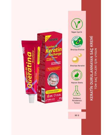 NOVEX Brazilian Keratin - Keratin Reloading Conditioner for Dry and Damaged Hair 80g