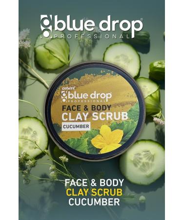 BLUE DROP Clay Face - Body Peeling Scrub Cleansing Smoothing Circulation Accelerator Cucumber 480ml - Buy Online on GoSupps.com