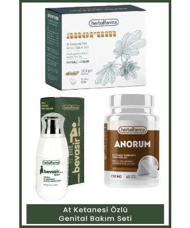 Herbal Anorum Horse Ketanus Extract Genital Care Set 60 Capsules 50ml Cream