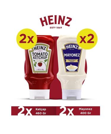 Heinz Ketchup 460g and Mayonnaise 400g Opportunity Package (2 Ketchup 460g + 2 Mayonnaise 400g)