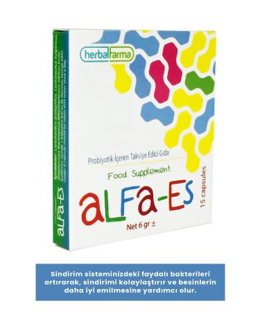 Herbalfarma Alfa Es Probiotic 15 Capsules - Digestive and Immune Support