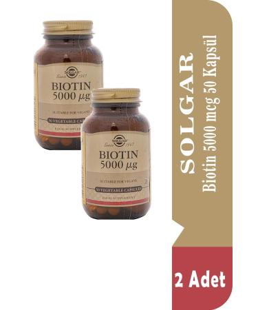 Solgar Biotin 5000 Mcg 50 Capsules 2 Pieces