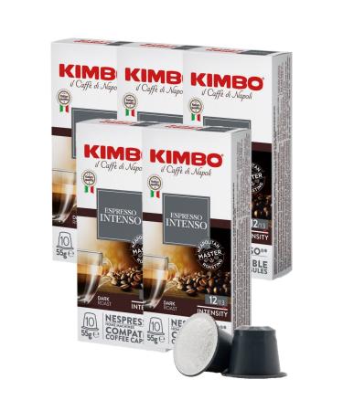 Kimbo Intenso Nespresso Compatible Capsule Coffee (Box of 10) (5 Boxes)