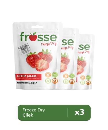 frosse Strawberry Crisp 3 Pack Freeze Dried Strawberry Chips