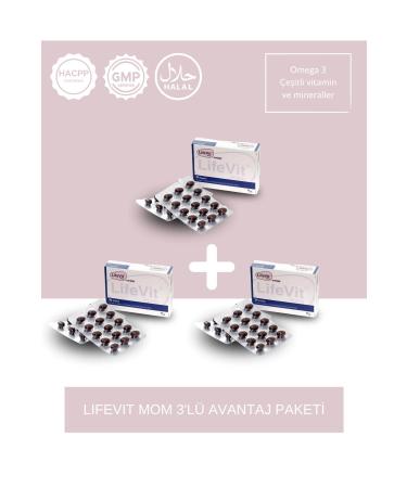 ASKO LIFEVIT MOM - FOOD SUPPLEMENT CONTAINING FISH OIL (OMEGA 3) FOLIC ACID VITAMINS AND MINERALS - 30 CAPSULES