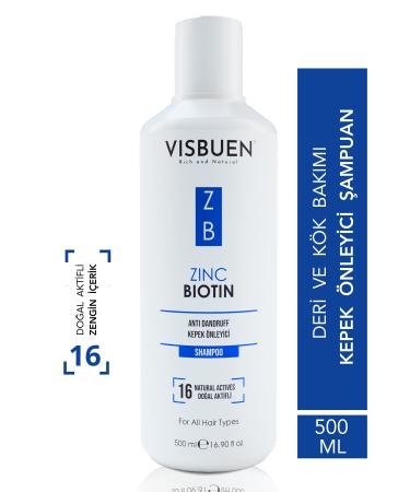 Visbuen Zinc Biotin 16 Natural Active Anti-Dandruff Care Shampoo