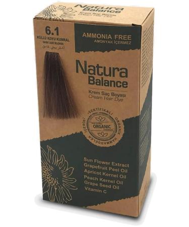 NATURABALANCE Natura Balance 6.1 Ash Dark Blonde Organic Cream Hair Dye