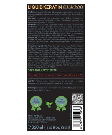 Liquid Keratin Sulfate-Free Shampoo 350 ml - Buy Online on GoSupps.com