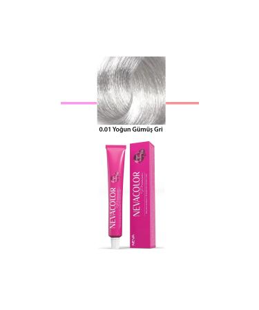 Premium 0.01 Intense Silver Grey - Permanent Cream Hair Dye 50 g Tube