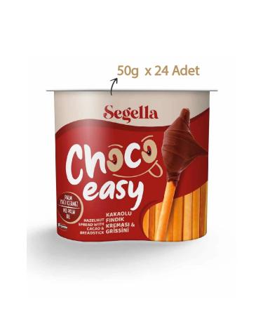 Segella Choco Easy Cocoa Hazelnut Cream & Grissini 50gr X 24