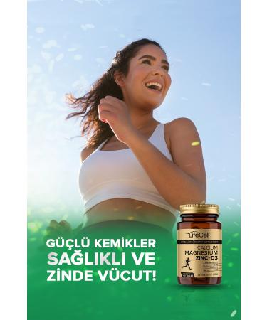 Lifecell Calcium - Magnesium - Zinc - D3 - (CALCIUM MAGNESIUM ZINC AND VITAMIN D3) Food Supplement - Buy Online on GoSupps.com