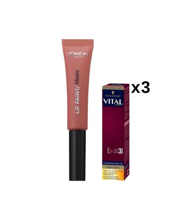 Vital Colors 9-11 Intense Ash Platinum + Loreal Paris Infaillible Lip Paint Matte 201 Lipstick