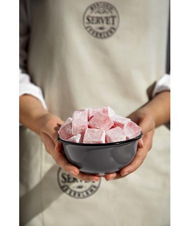 BERCEKIZ SERVET CONFECTIONERY Classic Traditional Rose Turkish Delight 1000 gr