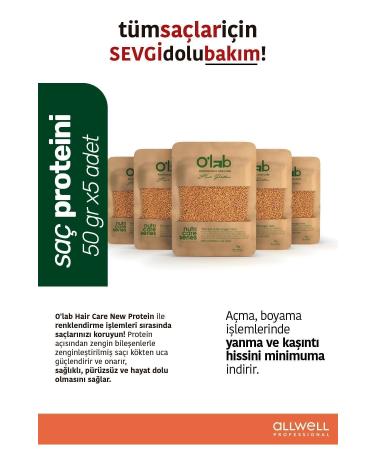 Olab Hair Care O'lab Hair Care New Protein/ Hair Care Protein 5 X 50 Grams