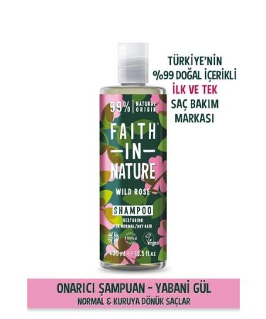 Faith In Nature Natural Repair Shampoo Wild Rose For Normal & Dry Hair