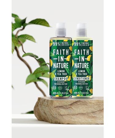 Faith In Nature Natural Refreshing Shampoo&Conditioner Lemon&Tea Tree - Buy Online on GoSupps.com