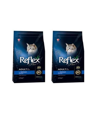 Reflex Plus Adult Cat Food with Salmon 1.5 Kg 2 Piece Set