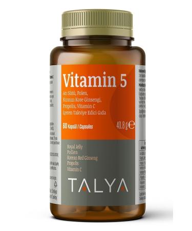 Talya Vitamin 5 Royal Jelly Pollen Red Korean Ginseng Propolis Vitamin C Containing Supplementary Food