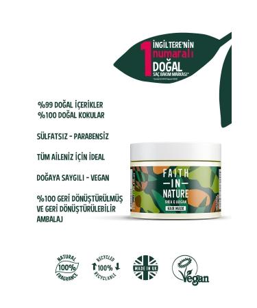 Faith In Nature Natural Nourishing Hair Care Mask Shea&Argan For Very Dry Hair Types - Buy Online on GoSupps.com