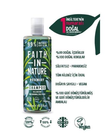 Faith In Nature Natural Balancing Shampoo Rosemary For Normal & Oily Hair Prone to Dandruff - Buy Online on GoSupps.com